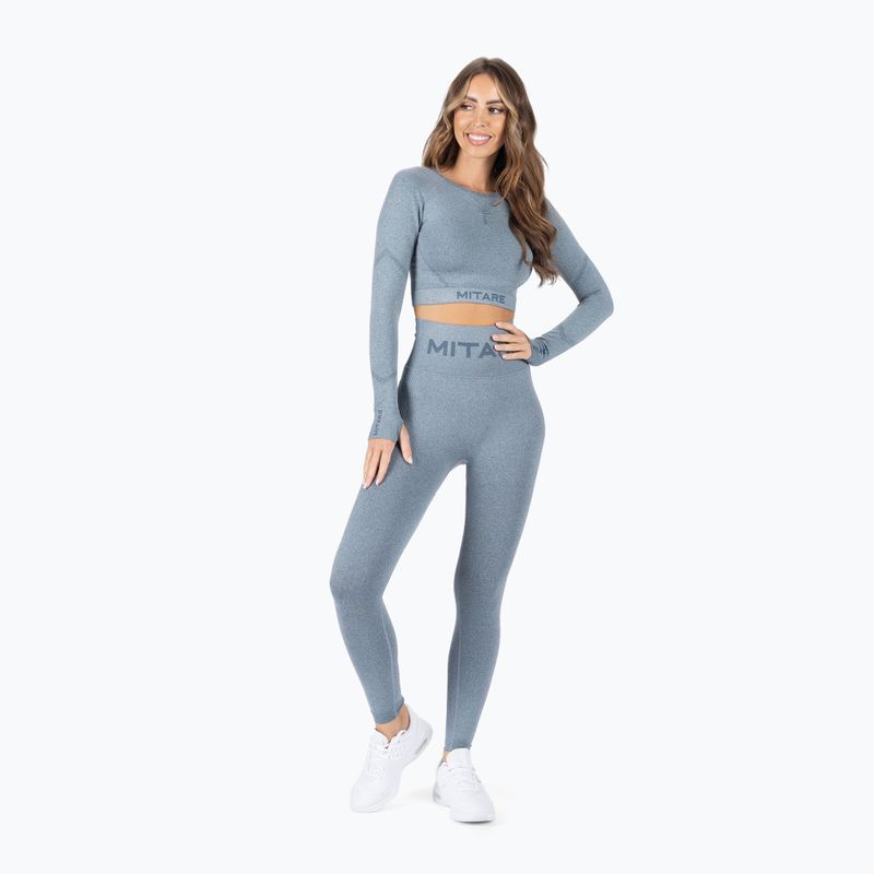 Női hosszú ujjú edzős felső MITARE Push Up Max Crop Top kék K084 2