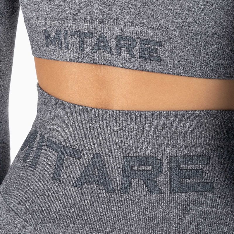 Női hosszú ujjú edzős felső MITARE Push Up Max Crop Top sötétszürke K084 7
