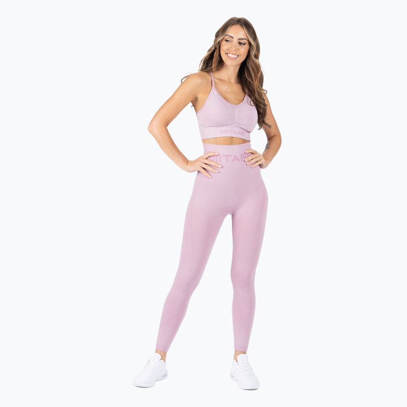 Női varrás nélküli edzőmelltartó MITARE Push Up Max lila K002 2