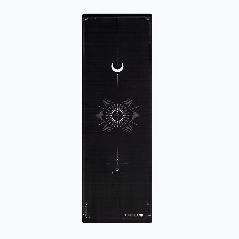 Jóga/fitness szőnyeg FORCEBAND Moon 4 mm fekete