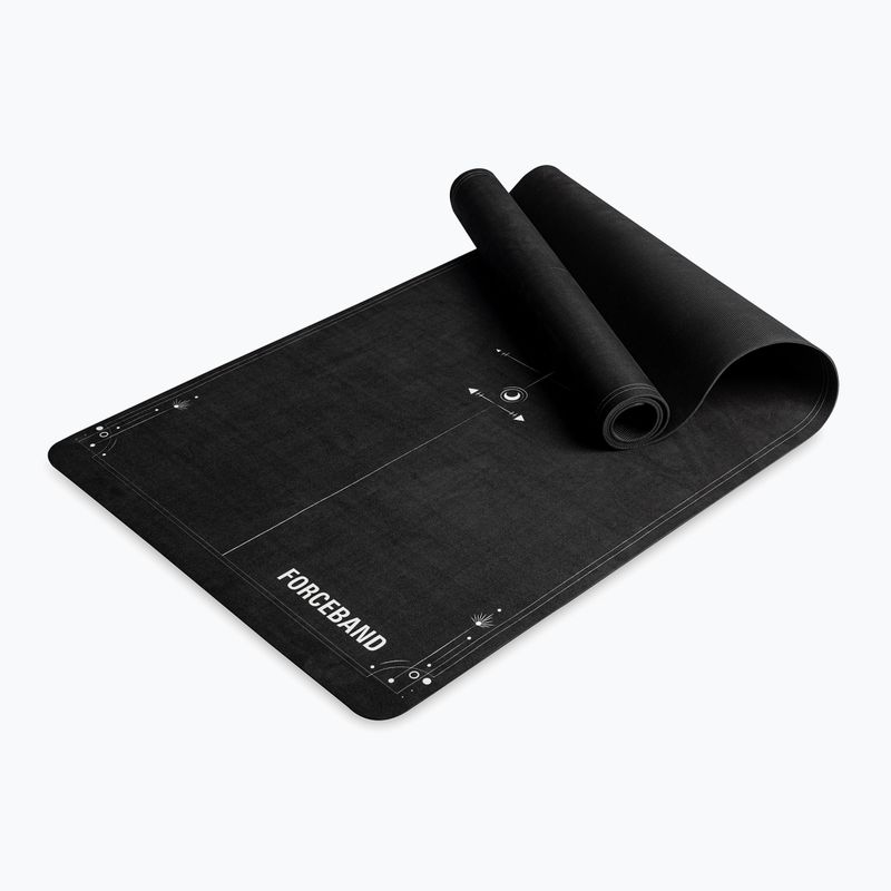 Jóga/fitness szőnyeg FORCEBAND Moon 4 mm fekete 2