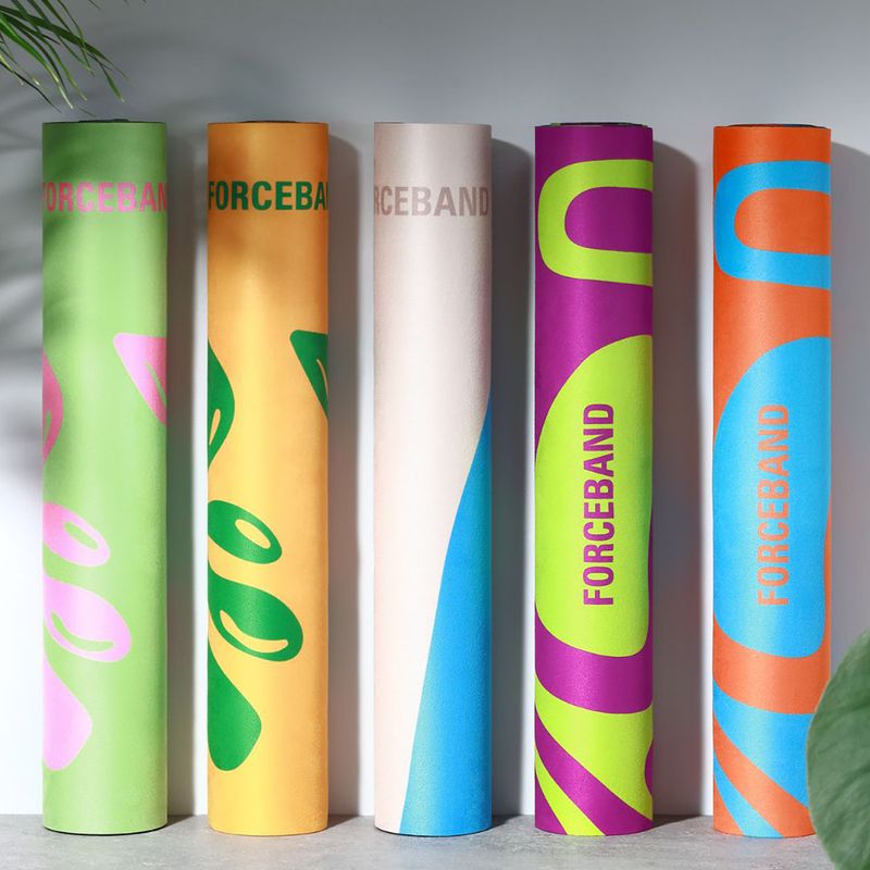 Jóga/fitness szőnyeg FORCEBAND Wave 4 mm több színű 4