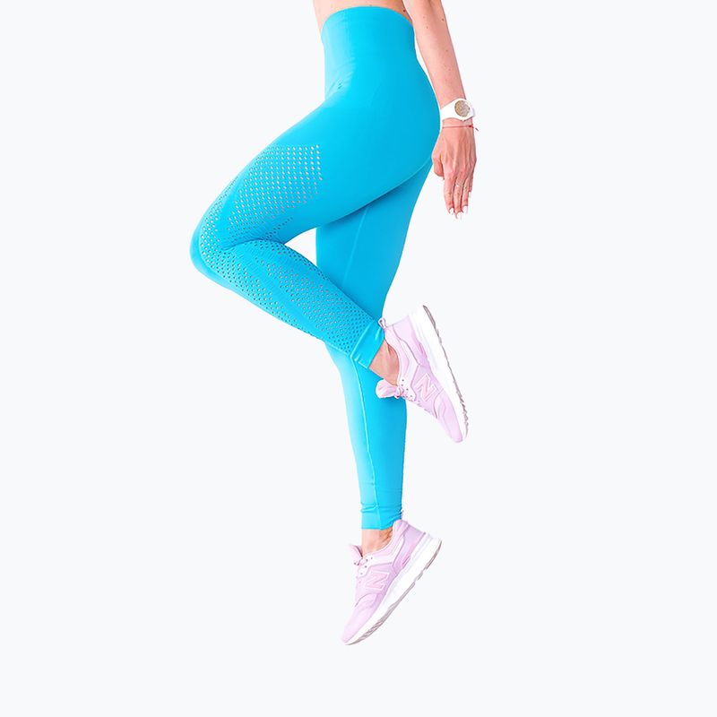 Női edző leggings 2skin Power Seamless türkizkék 2S-60513 6