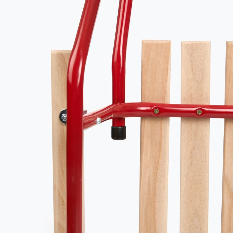 Fém szánkók HUMBAKA with backrest and footrests red 6