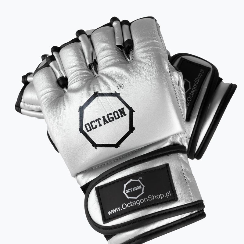 Octagon grappling kesztyű MMA ezüst 5