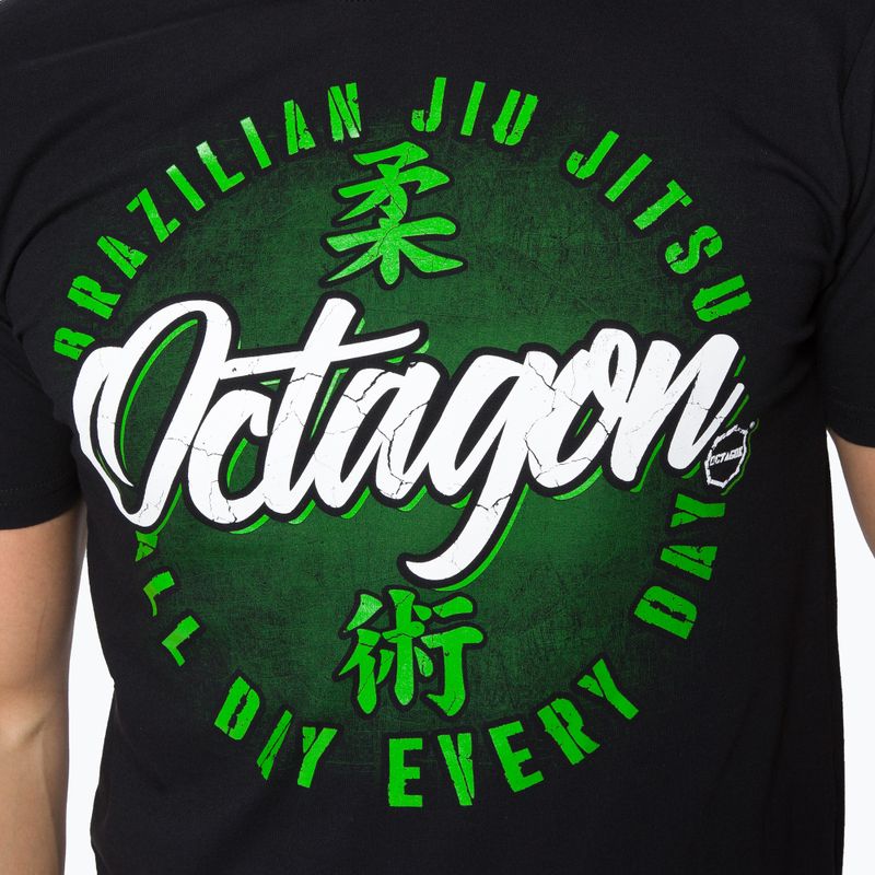 Férfi Octagon Brazilian Jiu Jitsu póló fekete 4
