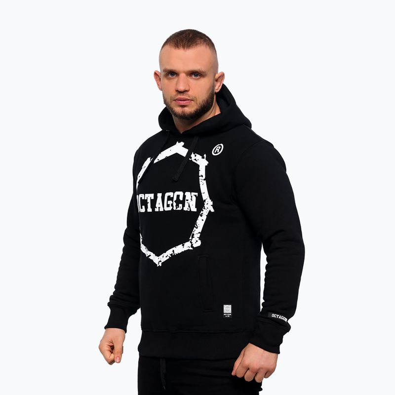 Octagon férfi kapucnis pulóver Teeth fekete