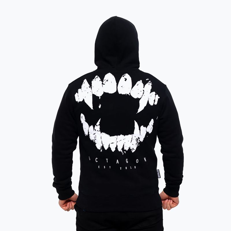Octagon férfi kapucnis pulóver Teeth fekete 2