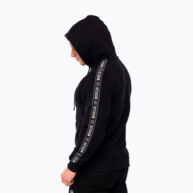 Férfi Octagon Stripe pulóver fekete 3