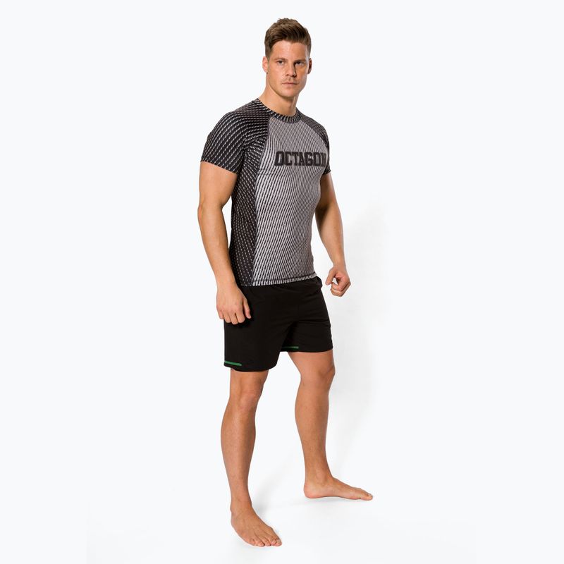 Férfi Rashguard Octagon Enspace rövid ujjú szürke 2