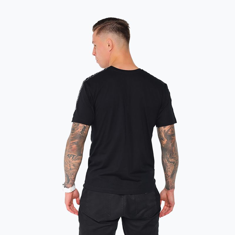 Férfi póló Octagon Stripe black/white 2