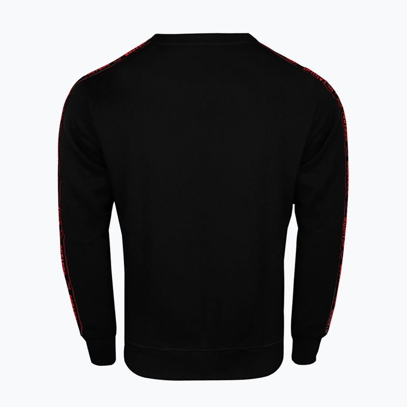 Férfi pulóver Octagon Stripe black/red 2