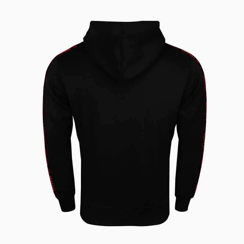 Férfi pulóver Octagon Stripe Hoodie black/red 2