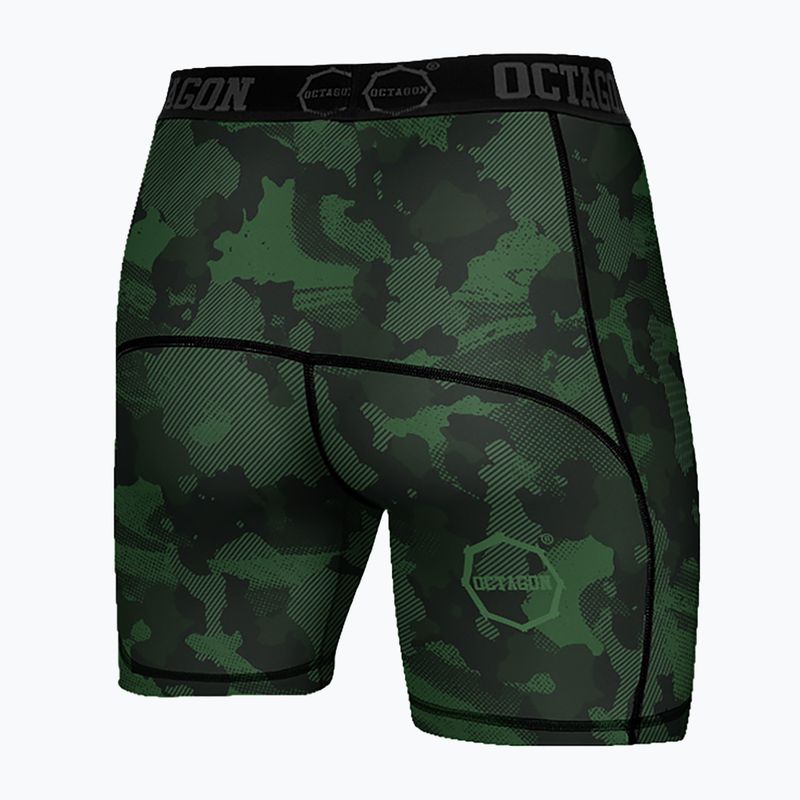 Férfi Octagon Camo Forest khaki színű kompressziós rövidnadrág 2