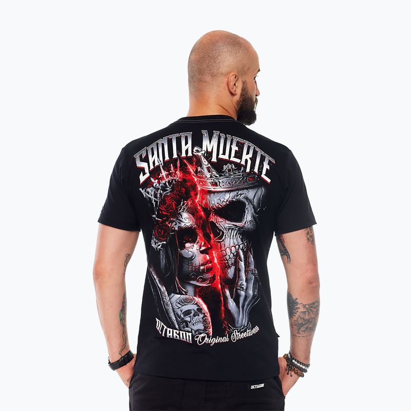 Férfi póló Octagon Santa Muerte black/multicolor 2