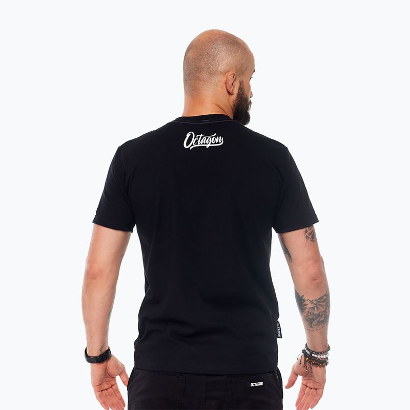 Férfi Octagon Retro póló fekete 2