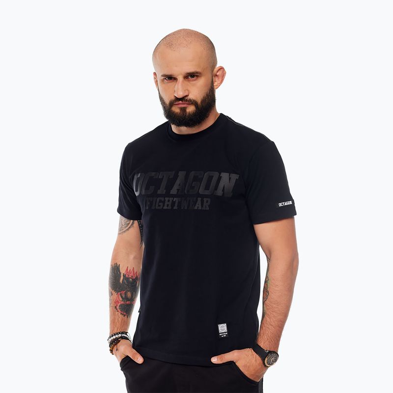 Férfi Octagon FW Straight fekete póló