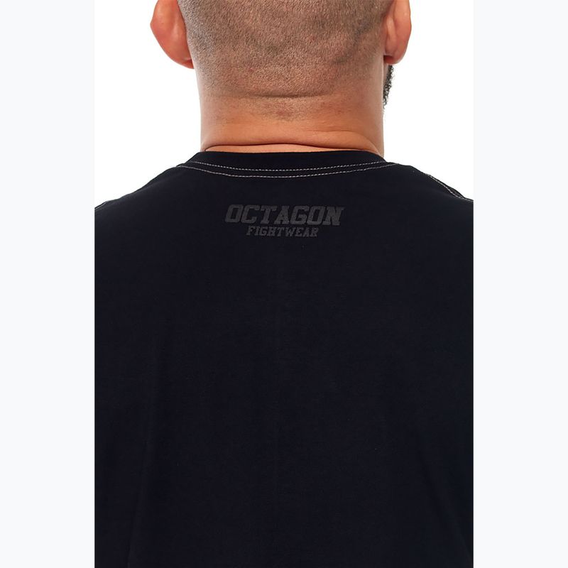 Férfi Octagon FW Straight fekete póló 4