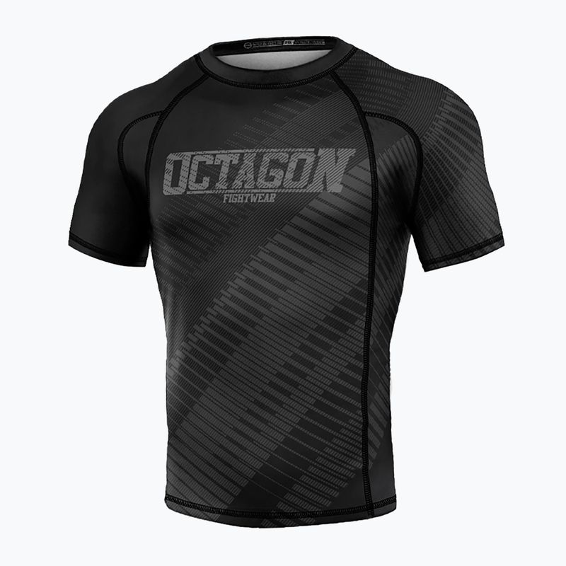 Férfi Octagon Blocks Premium Rashguard fekete