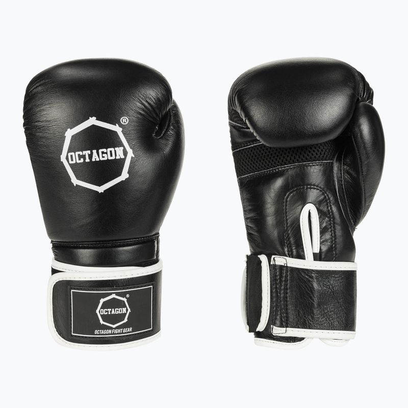 Octagon Agat fekete/fehér bokszkesztyűk 3