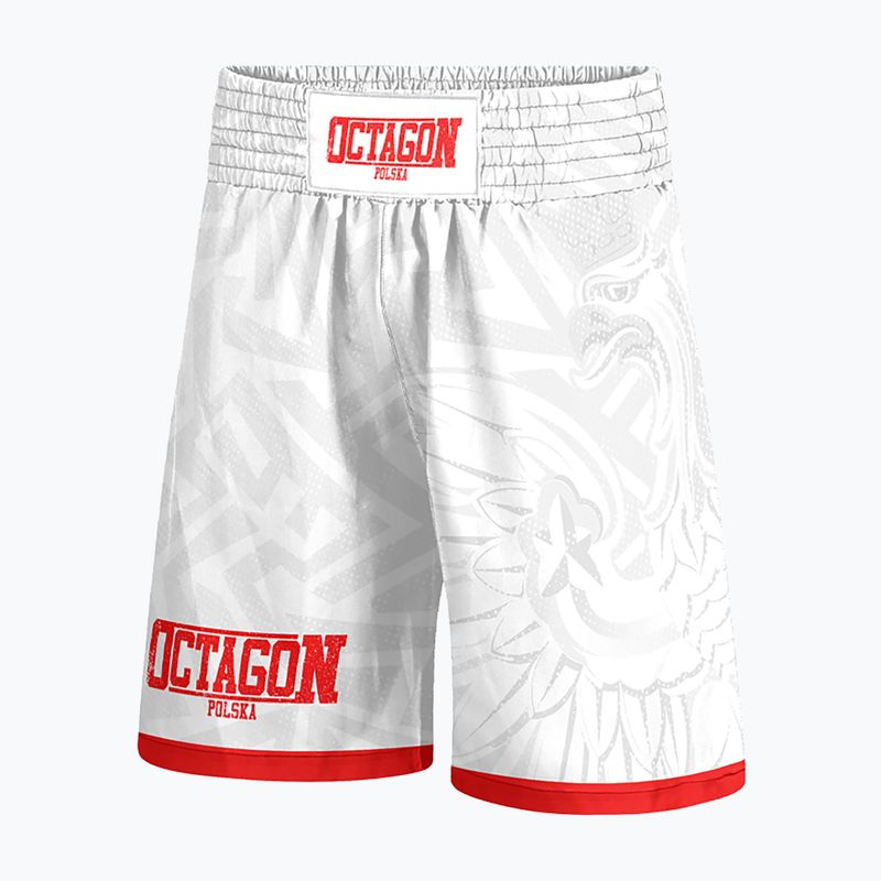 Férfi boxeralsó Octagon Lengyelország Fehér Fehér Piros Fehér