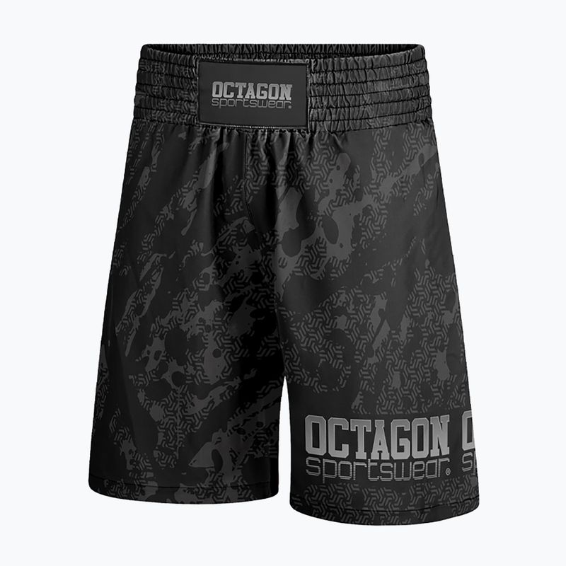 Octagon Geo Grunge fekete férfi boxeralsó