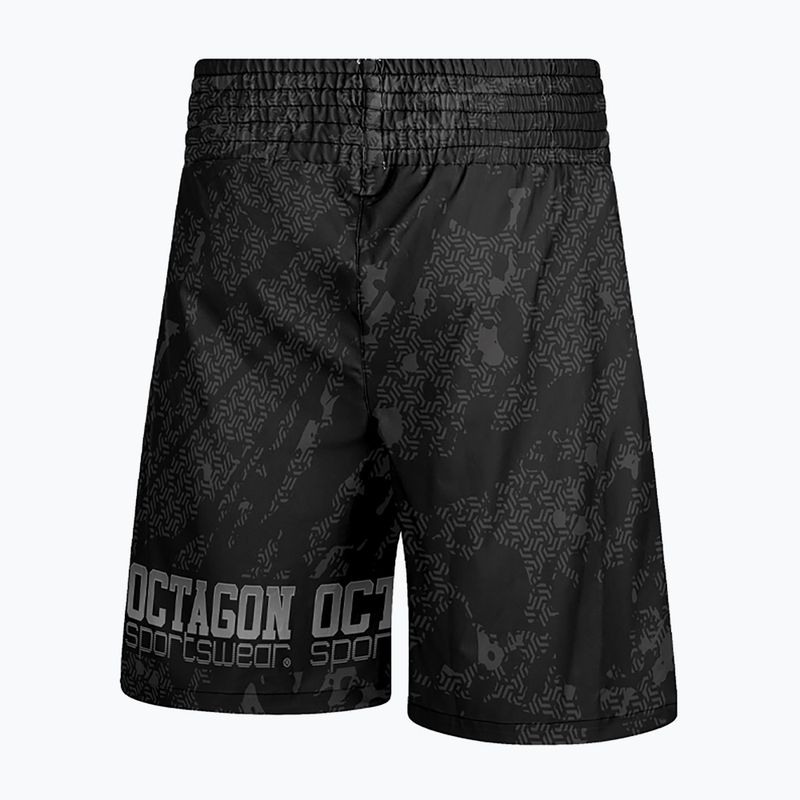 Octagon Geo Grunge fekete férfi boxeralsó 2