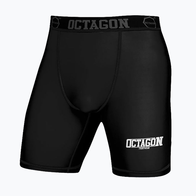 Octagon Fight Wear férfi kompressziós rövidnadrág fekete/fehér