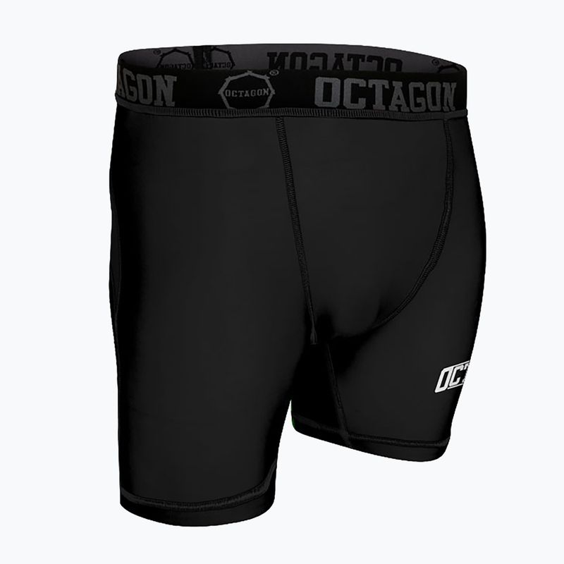 Octagon Fight Wear férfi kompressziós rövidnadrág fekete/fehér 3