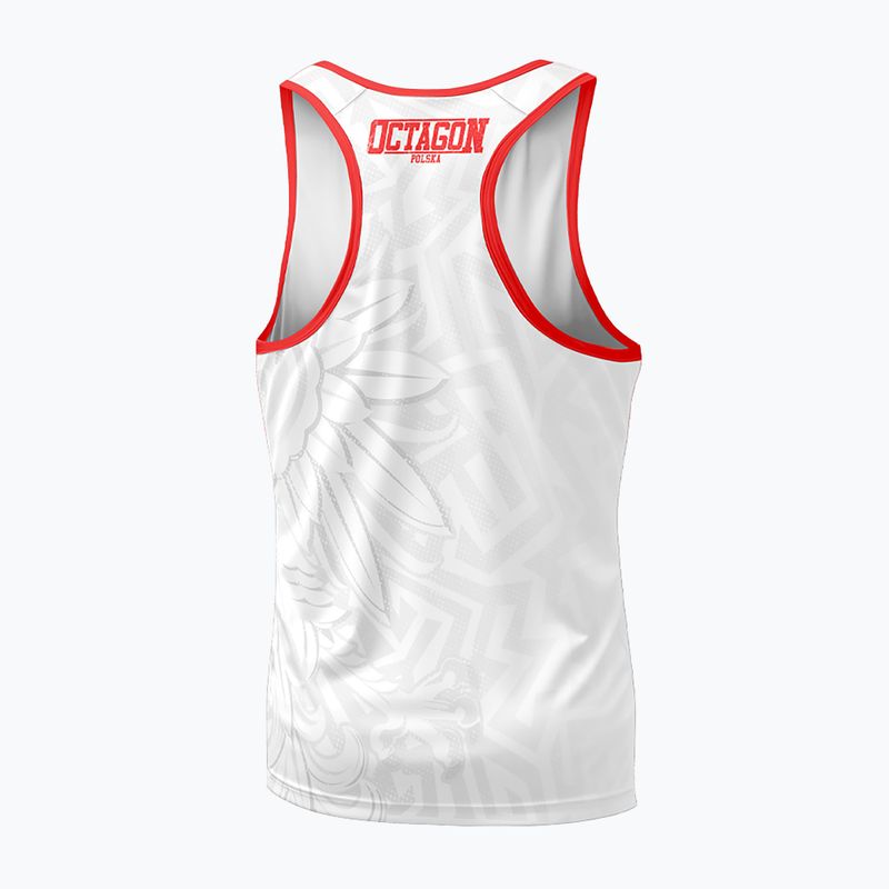 Octagon férfi tank top Piros és fehér 2