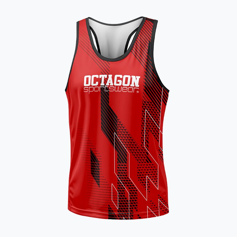 Férfi tank top Octagon Diamond piros