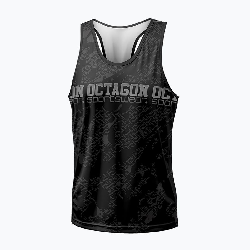 Octagon Geo Grunge fekete férfi tank top