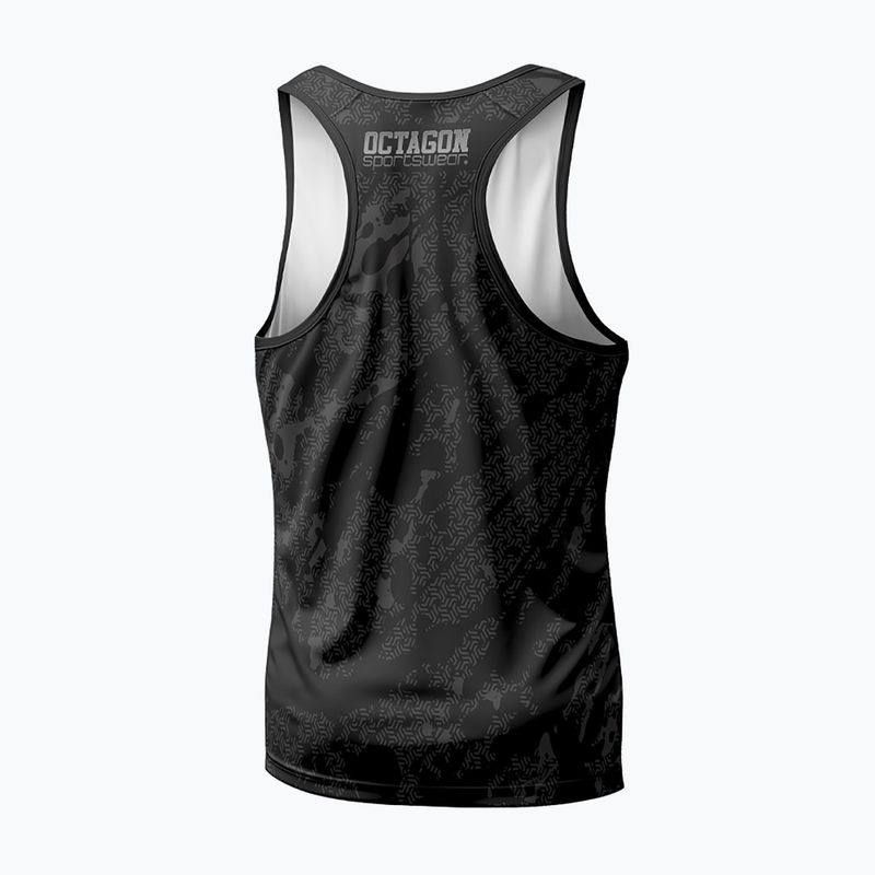 Octagon Geo Grunge fekete férfi tank top 2