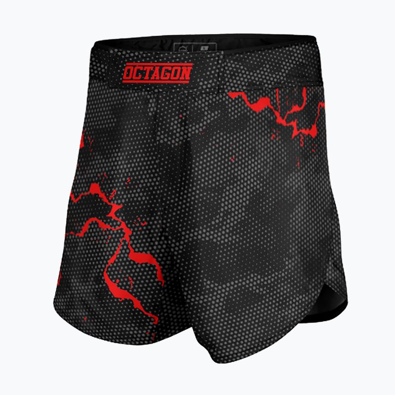 Férfi edzőnadrág Octagon Marble Camo MMA terepszínű piros 4