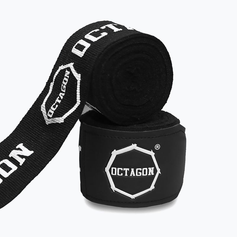Boxkesztyű kötések Octagon Fightgear Supreme Printed 300 cm black/white 2