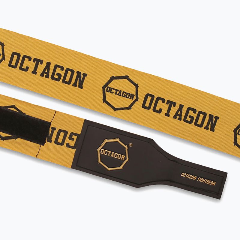 Boxkesztyű kötések Octagon Fightgear Supreme Printed 300 cm gold 3