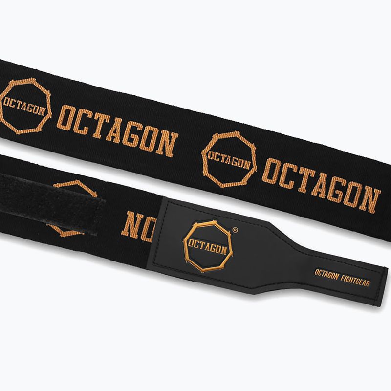 Boxkesztyű kötések Octagon Fightgear Supreme Printed 500 cm black/gold 3