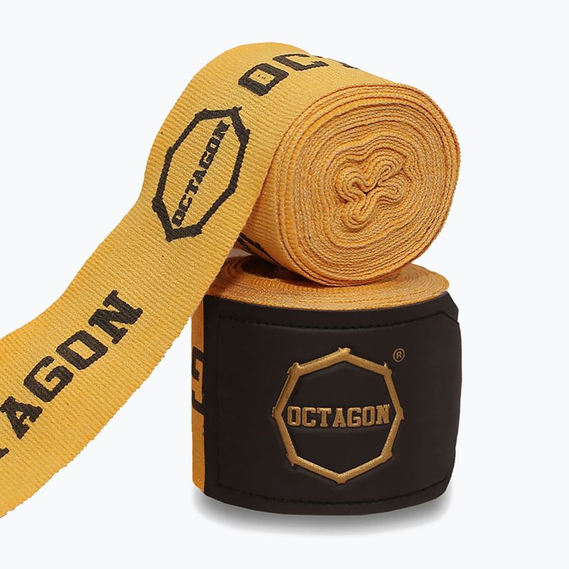 Boxkesztyű kötések Octagon Fightgear Supreme Printed 500 cm gold 2