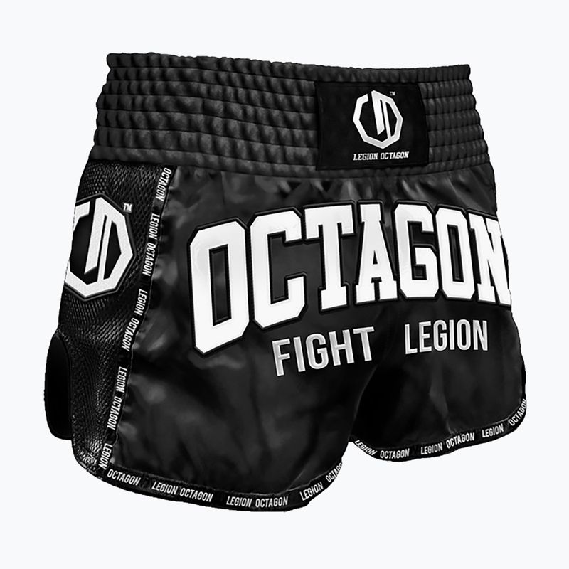 Edzőshort Octagon Kickboxing/Muay Thai Legion Fight Legion Premium black/white