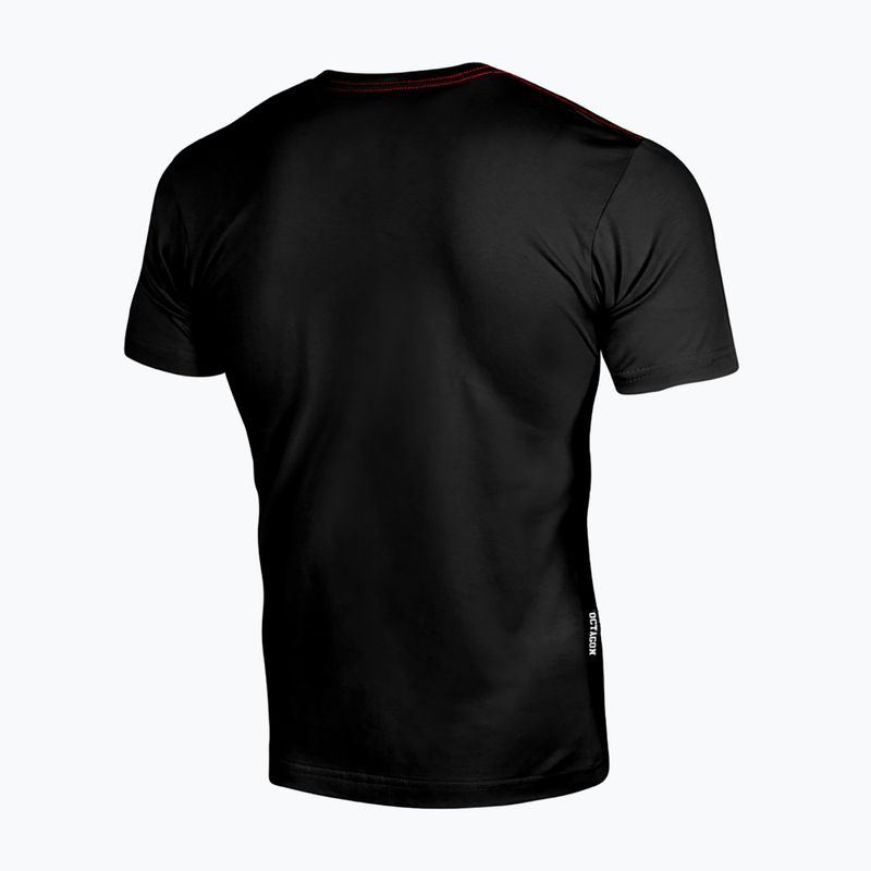 Férfi póló Octagon Small Logo black/red 2