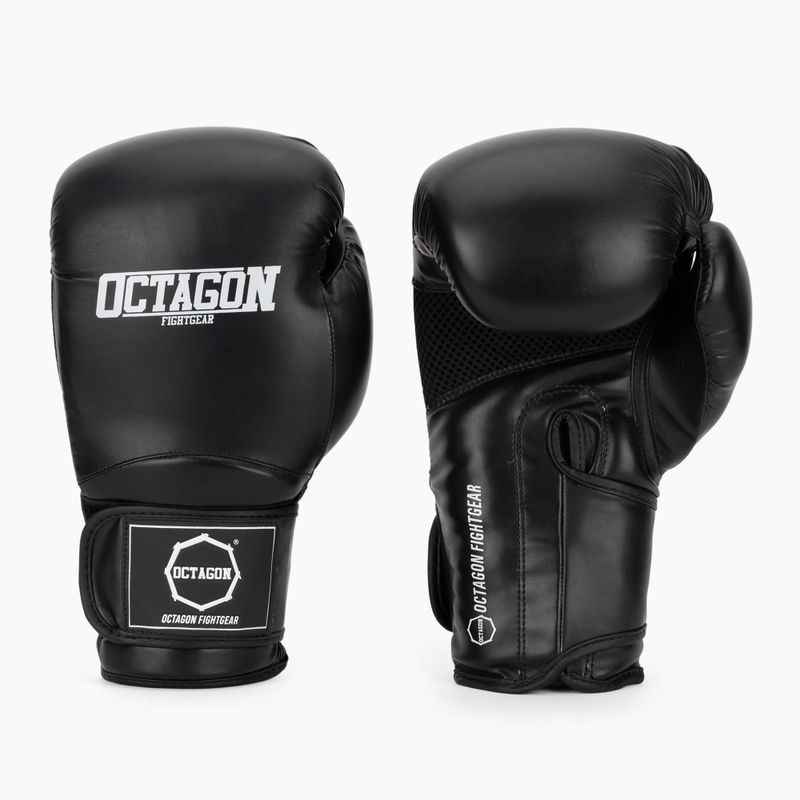 Octagon boxkesztyű Matt black