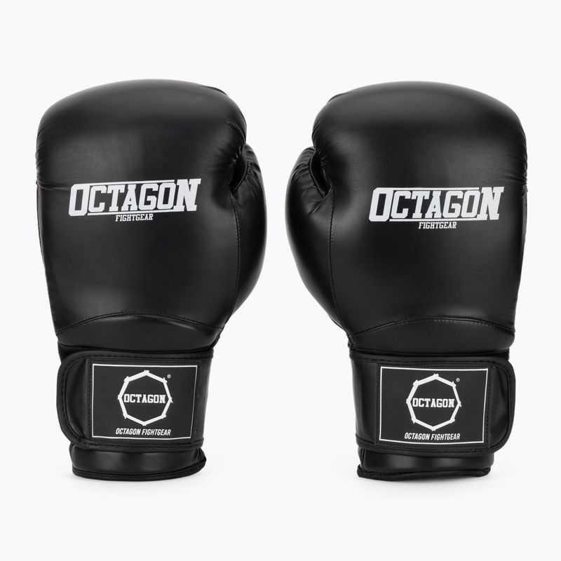 Octagon boxkesztyű Matt black 2