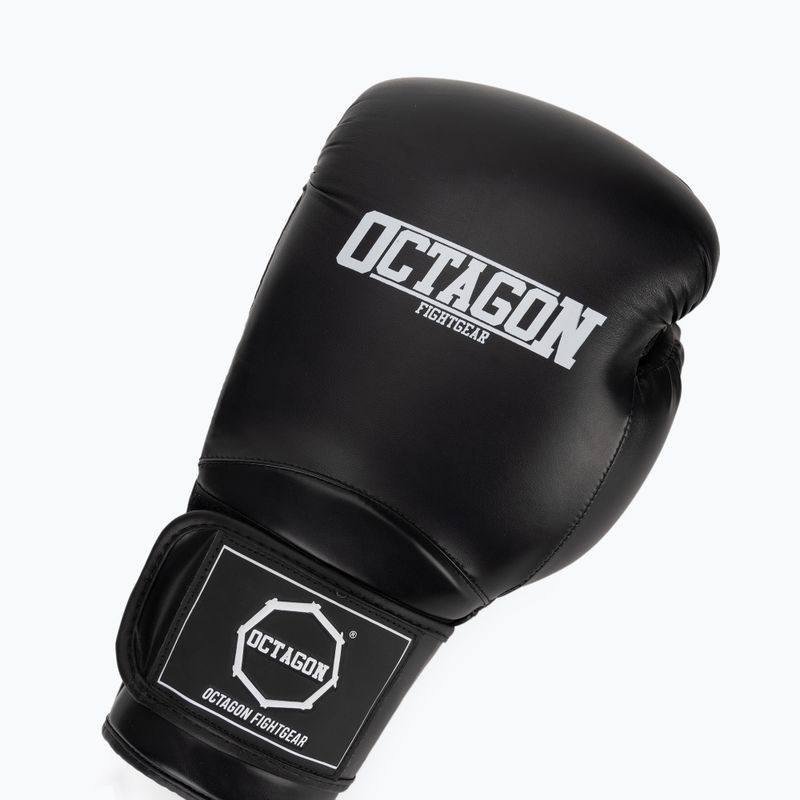 Octagon boxkesztyű Matt black 5