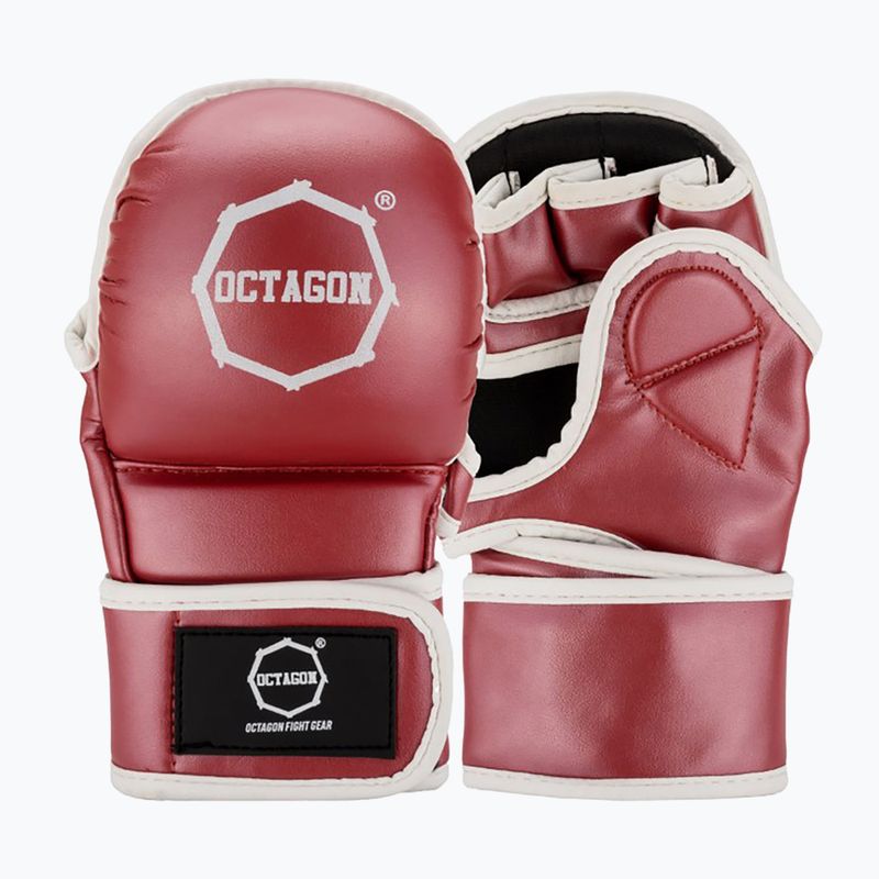Octagon Metallic MMA piros grappling kesztyűk