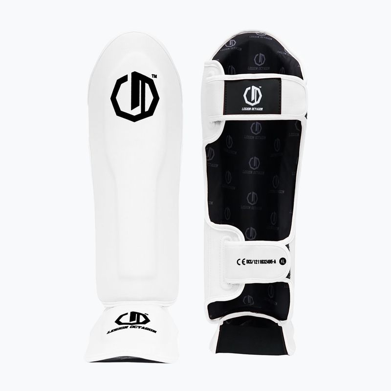 Sípcsont- és lábvédők Octagon Legion Kevlar white 2