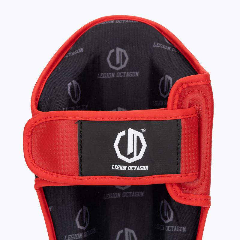Sípcsont- és lábvédők Octagon Legion Kevlar red 7