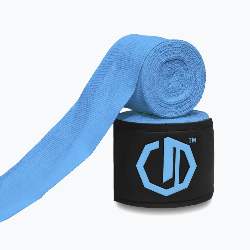 Boxkesztyű kötések Octagon Legion Supreme 400 cm light blue 2
