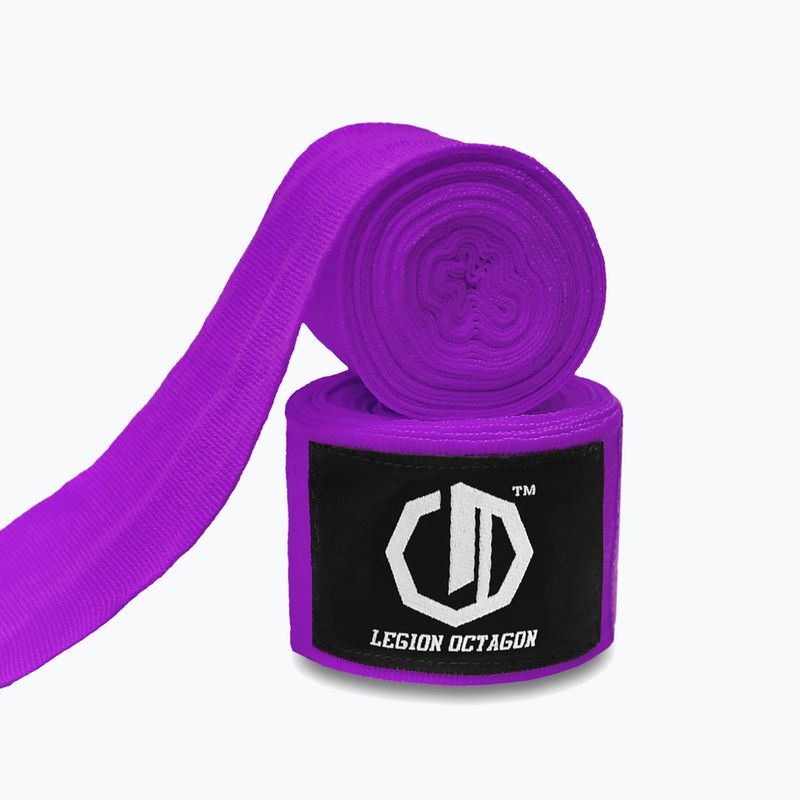 Boxkesztyű kötések Octagon Legion Standard 400 cm purple 2