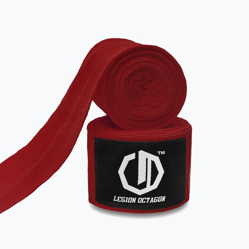 Boxkesztyű kötések Octagon Legion Standard 400 cm burgundy 2