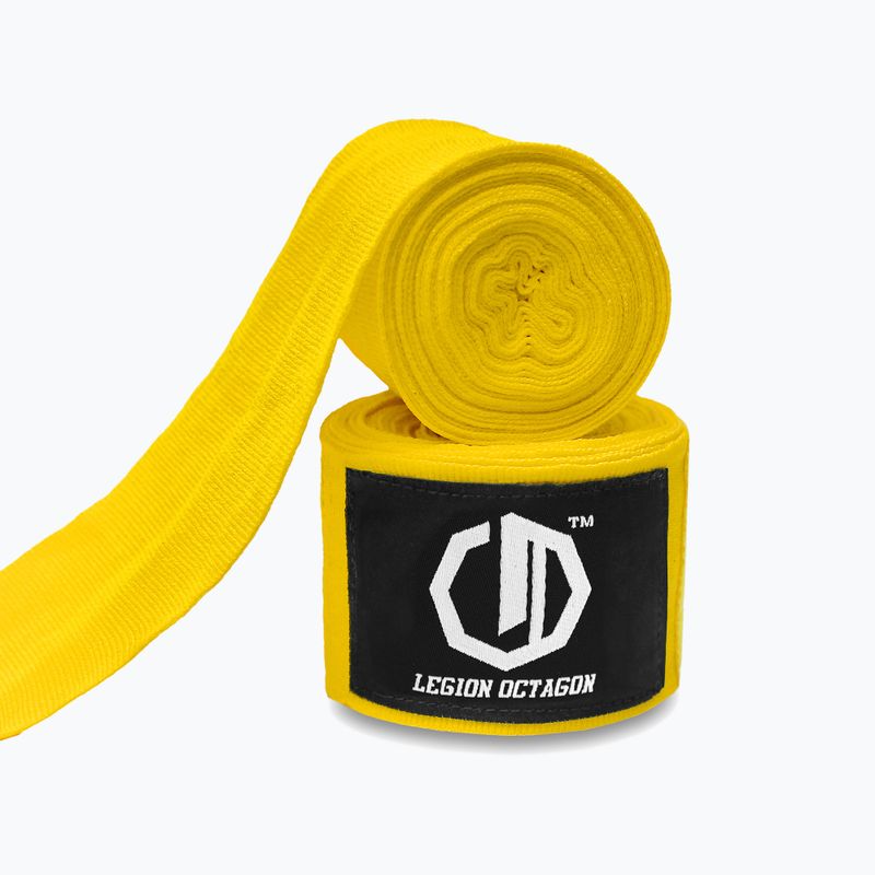 Boxkesztyű kötések Octagon Legion Standard 400 cm yellow 2